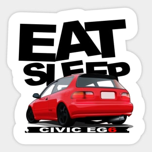 Civic Eat Sleep EG6 Sticker